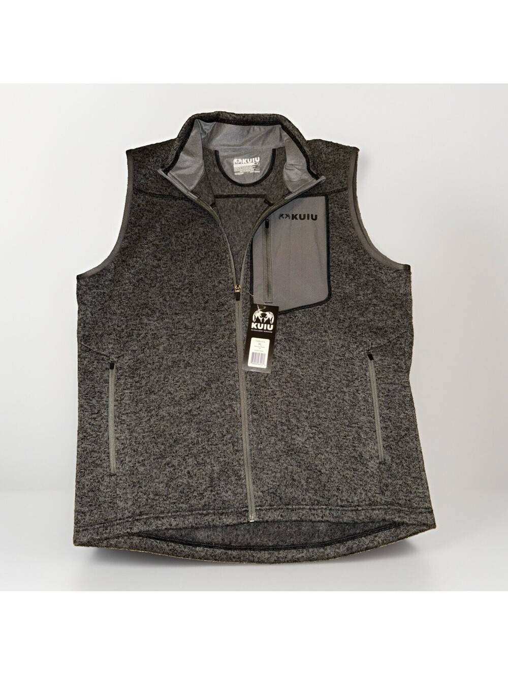 Kuiu Base Camp Sweater Vest Men XL Heather gray Full Zip NWT